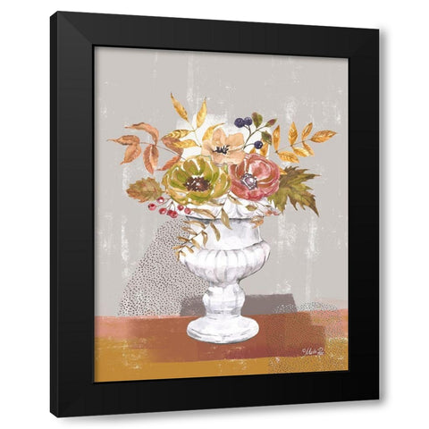 Fall Floral II Black Modern Wood Framed Art Print by Rae, Marla