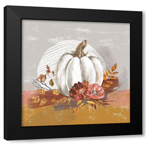 Fall Floral III Black Modern Wood Framed Art Print with Double Matting by Rae, Marla