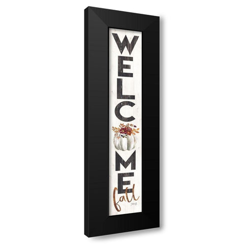 Welcome Fall Black Modern Wood Framed Art Print with Double Matting by Rae, Marla