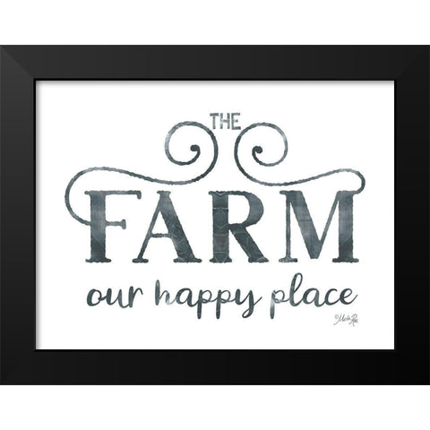 The Farm - Our Happy Place Black Modern Wood Framed Art Print by Rae, Marla