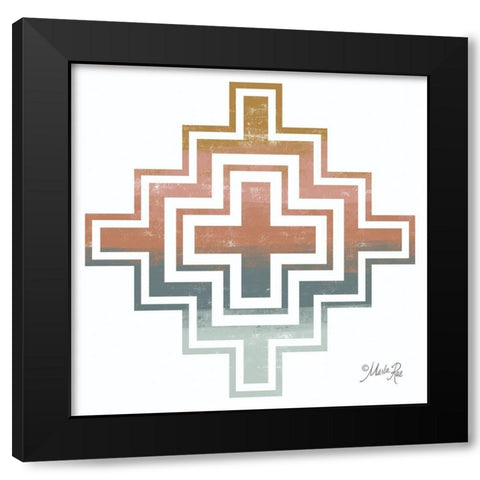 Tranquil Tribal Print 1 Black Modern Wood Framed Art Print by Rae, Marla