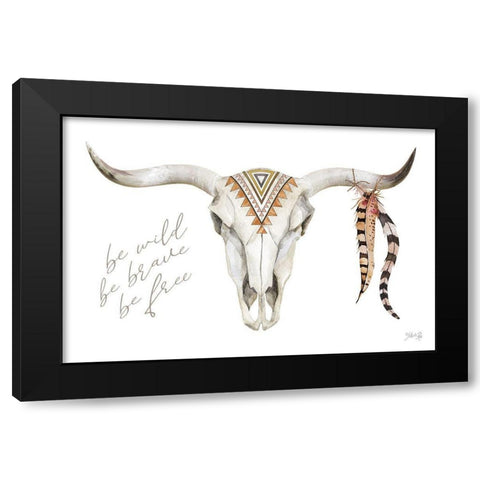 Be Wild II Black Modern Wood Framed Art Print with Double Matting by Rae, Marla