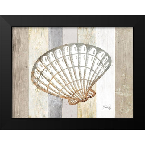 Coastal Shell II Black Modern Wood Framed Art Print by Rae, Marla