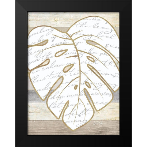 Coastal Leaf I Black Modern Wood Framed Art Print by Rae, Marla