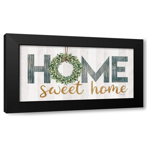 Home Sweet Home Black Modern Wood Framed Art Print with Double Matting by Rae, Marla