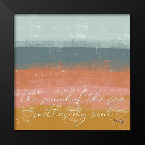 Sound of the Sea Black Modern Wood Framed Art Print by Rae, Marla