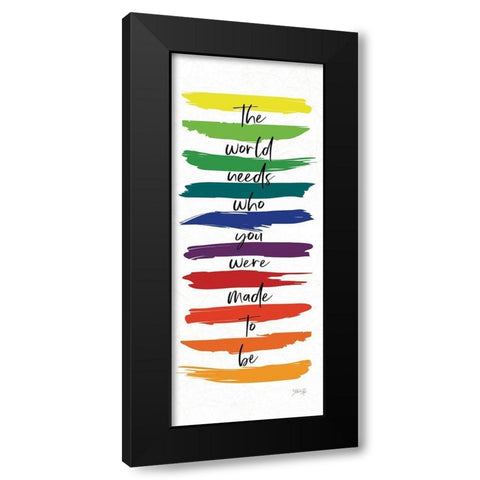 Rainbow Made to Be Black Modern Wood Framed Art Print with Double Matting by Rae, Marla