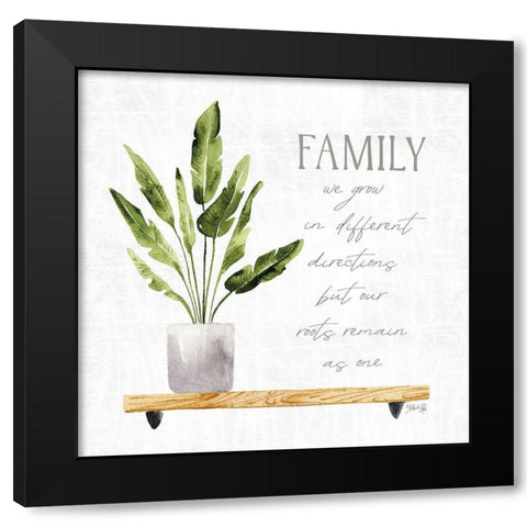 Family Black Modern Wood Framed Art Print with Double Matting by Rae, Marla