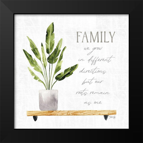 Family Black Modern Wood Framed Art Print by Rae, Marla