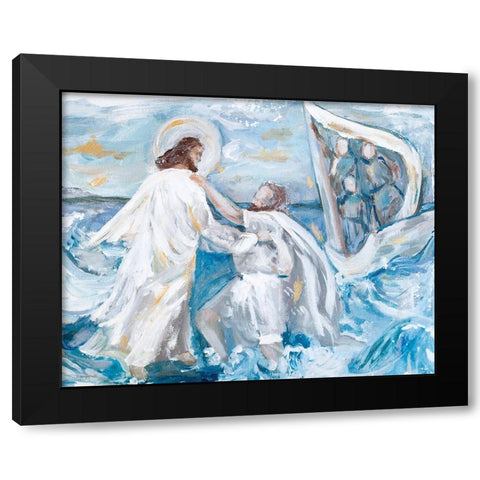 Deep Waters Black Modern Wood Framed Art Print by Kissell, Mackenzie