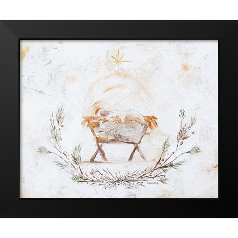 Away in a Manger Black Modern Wood Framed Art Print by Kissell, Mackenzie