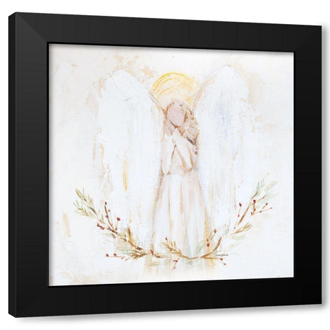 Ivory Angel Black Modern Wood Framed Art Print by Kissell, Mackenzie