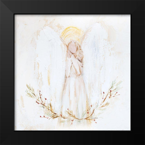 Ivory Angel Black Modern Wood Framed Art Print by Kissell, Mackenzie