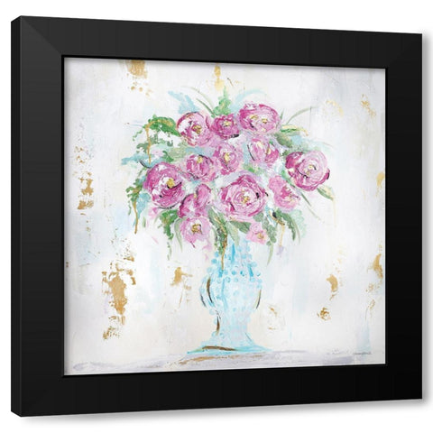 Grace Bouquet Black Modern Wood Framed Art Print with Double Matting by Kissell, Mackenzie