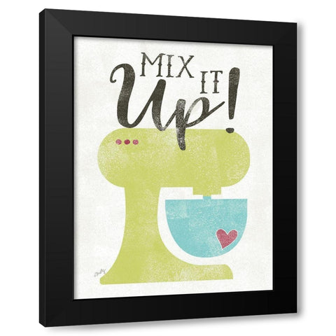 Mix It Up Black Modern Wood Framed Art Print with Double Matting by Michelle, Misty