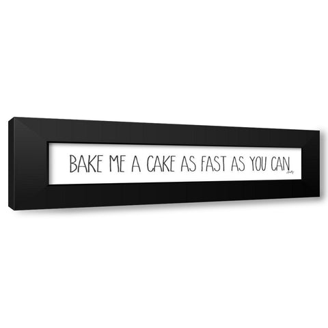Bake Me a Cake Black Modern Wood Framed Art Print with Double Matting by Michelle, Misty