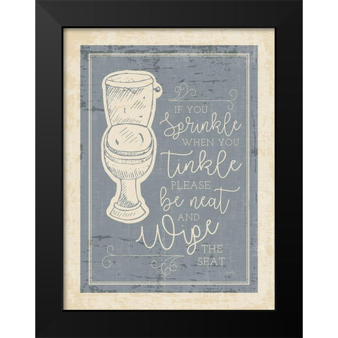 Sprinkle Tinkle Black Modern Wood Framed Art Print by Michelle, Misty