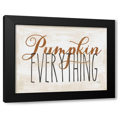 Pumpkin Everything Black Modern Wood Framed Art Print with Double Matting by Michelle, Misty