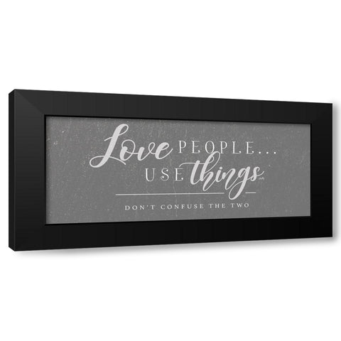 Love People  Black Modern Wood Framed Art Print with Double Matting by Michelle, Misty