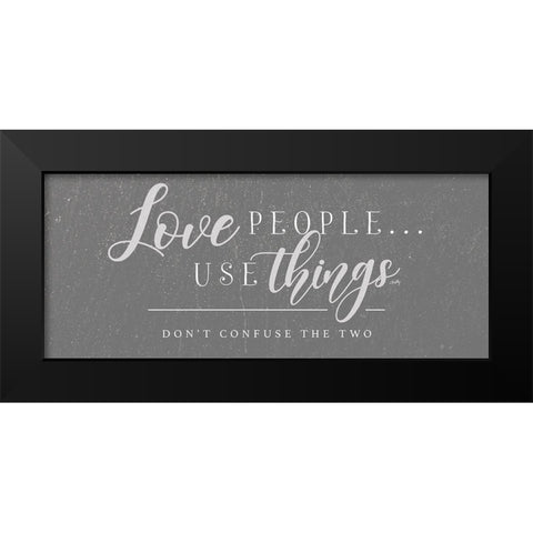 Love People  Black Modern Wood Framed Art Print by Michelle, Misty
