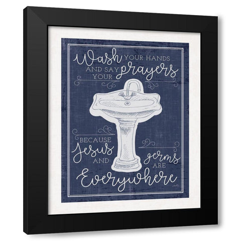 Wash Your Hands    Black Modern Wood Framed Art Print with Double Matting by Michelle, Misty