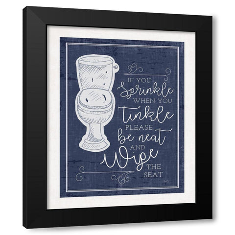 Sprinkle Tinkle Black Modern Wood Framed Art Print by Michelle, Misty