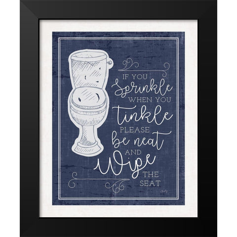 Sprinkle Tinkle Black Modern Wood Framed Art Print by Michelle, Misty