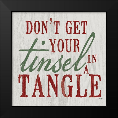 Tinsel in a Tangle Black Modern Wood Framed Art Print by Michelle, Misty