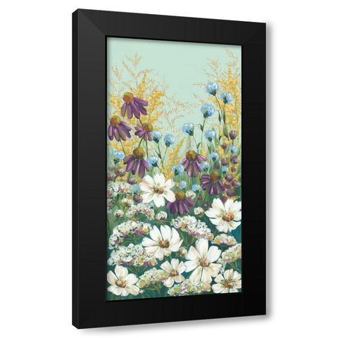 Floral Field Day Black Modern Wood Framed Art Print with Double Matting by Norman, Michele