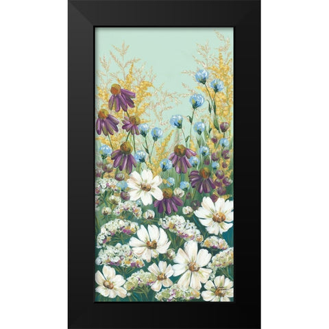 Floral Field Day Black Modern Wood Framed Art Print by Norman, Michele