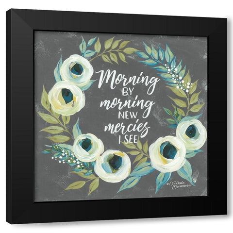 Morning by Morning Black Modern Wood Framed Art Print with Double Matting by Norman, Michele