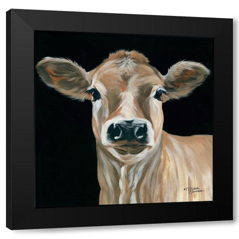 Jersey Girl Black Modern Wood Framed Art Print by Norman, Michele