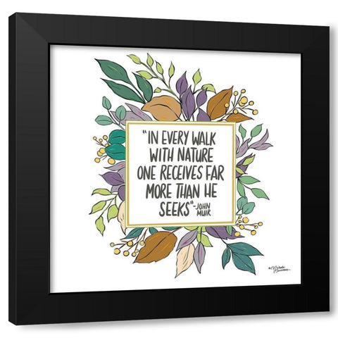 Walk with Nature Black Modern Wood Framed Art Print by Norman, Michele