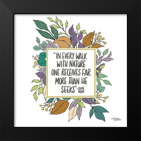 Walk with Nature Black Modern Wood Framed Art Print by Norman, Michele