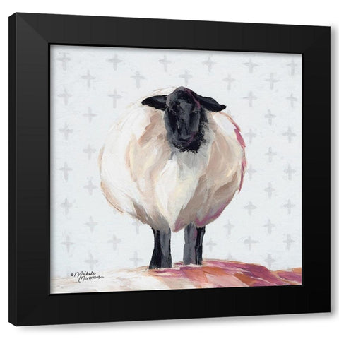 Lamb of God Black Modern Wood Framed Art Print by Norman, Michele