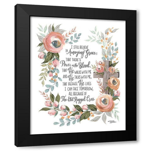 I Still Believe (white background) Black Modern Wood Framed Art Print with Double Matting by Norman, Michele