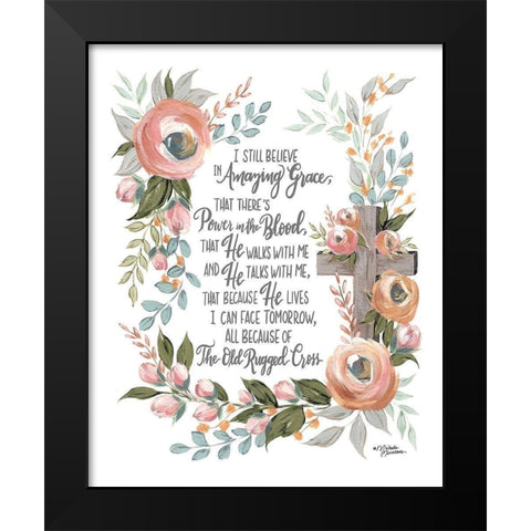 I Still Believe (white background) Black Modern Wood Framed Art Print by Norman, Michele