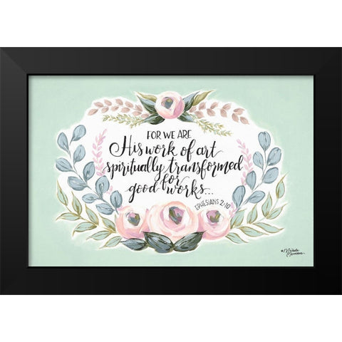 His Work of Art Black Modern Wood Framed Art Print by Norman, Michele