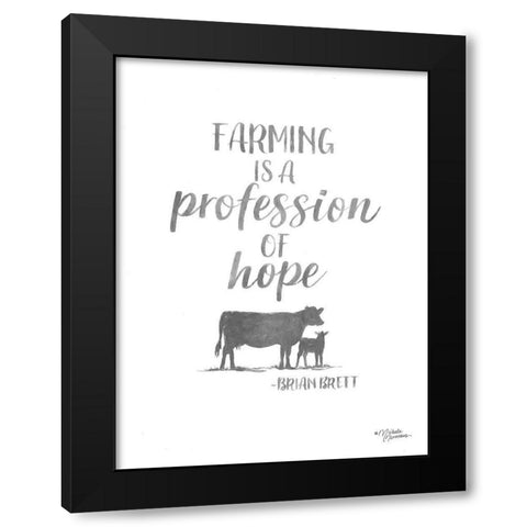 Profession of Hope Black Modern Wood Framed Art Print by Norman, Michele