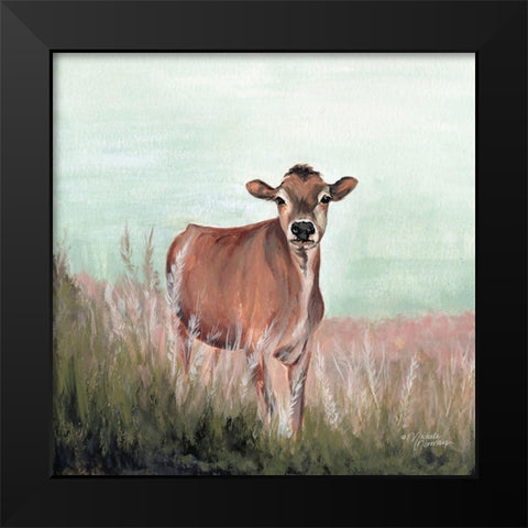 Til the Cow Comes Home Black Modern Wood Framed Art Print by Norman, Michele