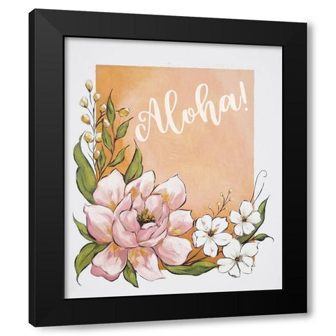 Aloha    Black Modern Wood Framed Art Print with Double Matting by Norman, Michele