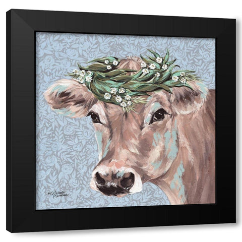 Josephine  Black Modern Wood Framed Art Print by Norman, Michele