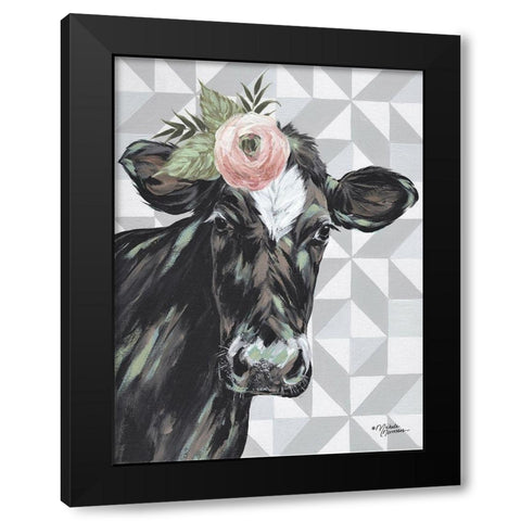 Clementine    Black Modern Wood Framed Art Print with Double Matting by Norman, Michele