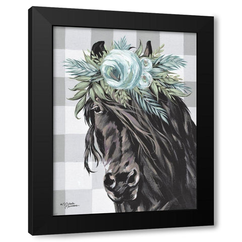Fiona Black Modern Wood Framed Art Print by Norman, Michele