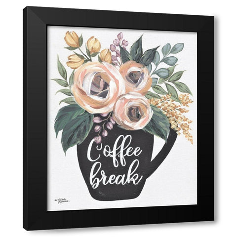 Coffee Break Black Modern Wood Framed Art Print with Double Matting by Norman, Michele