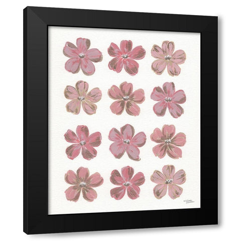 Pretty in Pink Black Modern Wood Framed Art Print by Norman, Michele
