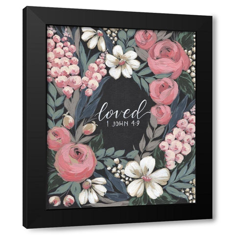 Loved Black Modern Wood Framed Art Print by Norman, Michele