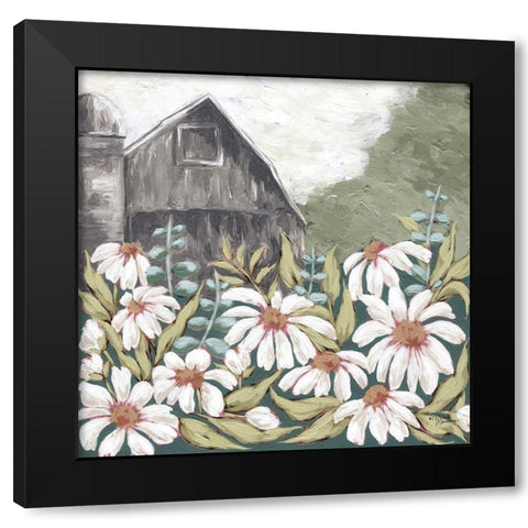 Summer on the Farm Black Modern Wood Framed Art Print with Double Matting by Norman, Michele