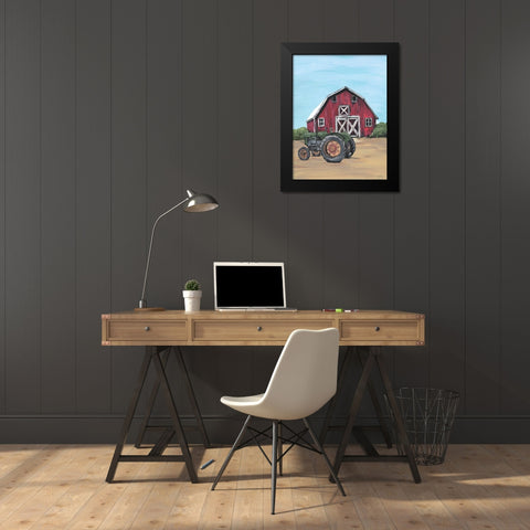 Park It in the Barnyard    Black Modern Wood Framed Art Print by Norman, Michele