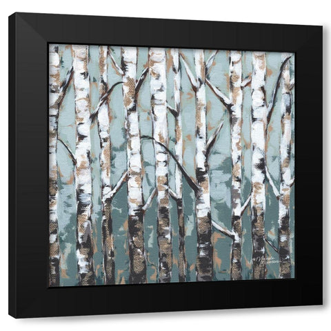 Enchanted Forest Black Modern Wood Framed Art Print by Norman, Michele
